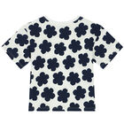 Girls Ivory Boke Flower T-Shirt, 1, hi-res